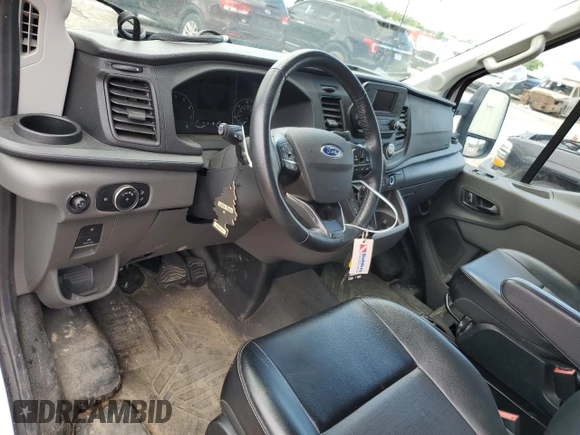 2023 Ford Transit Cargo with VIN 1FTBR1C86PKA45707, listed as a Copart auction lot 55052145 with 15,132 mi miles and Salvage title. Bid and sale history available at DreamBid. Image 8.