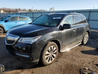 2015 Acura MDX Tech Pkg with VIN 5FRYD4H44FB022632, listed as a Copart auction lot 46687715 with 160,494 mi miles and Salvage Title. Bid and sale history available at carsss.com. Image 1.