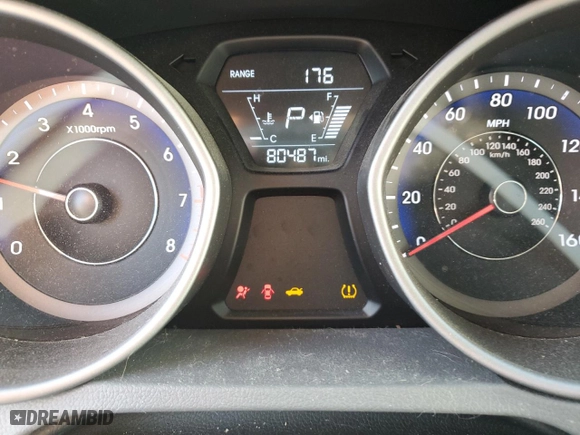 2014 Hyundai Elantra SE with VIN KMHDH4AE4EU198265, listed as a Copart auction lot 48702395 with 80,487 mi miles and Salvage Title. Bid and sale history available at carsss.com. Image 9.