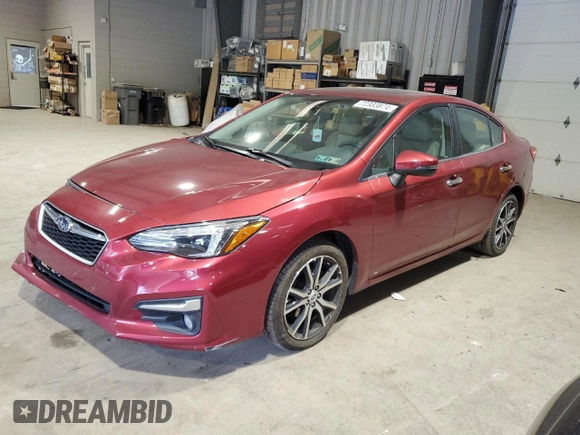 2019 Subaru Impreza Limited z VIN 4S3GKAU6XK3622829, wystawiony jako Copart lot #72333874 z przebiegiem 36 209 mil mil oraz Szkoda całkowita • Salvage title. Historia ofert i sprzedaży dostępna na DreamBid. Obrazek 1.