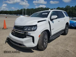 2021 Chevrolet Tahoe LT with VIN 1GNSCNKD1MR130424, listed as a Copart auction lot 62596485 with 106,648 mi miles and Salvage title. Bid and sale history available at DreamBid. Image 1.