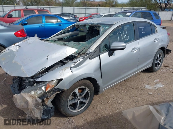 2015 Honda Civic Sedan SE with VIN 2HGFB2F7XFH527666, listed as a IAAI auction lot 41517883 with 1 mi miles. Bid and sale history available at carsss.com. Image 17.