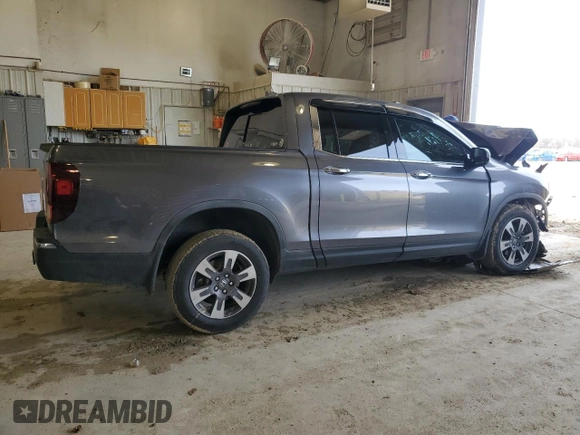 2018 Honda Ridgeline RTL-E z VIN 5FPYK3F77JB007492, wystawiony jako Copart lot #43716475 z przebiegiem Nie podano mil oraz Szkoda całkowita • Salvage title. Historia ofert i sprzedaży dostępna na DreamBid. Obrazek 3.