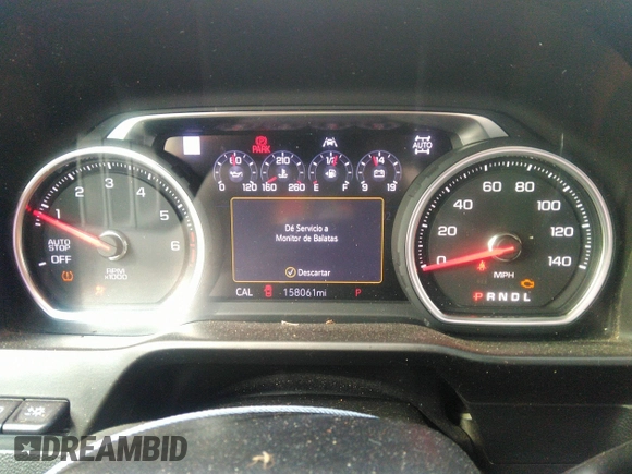 2019 Chevrolet Silverado 1500 High Country with VIN 1GCUYHEL1KZ360808, listed as a IAAI auction lot 42106243 with 158,061 mi miles. Bid and sale history available at carsss.com. Image 7.