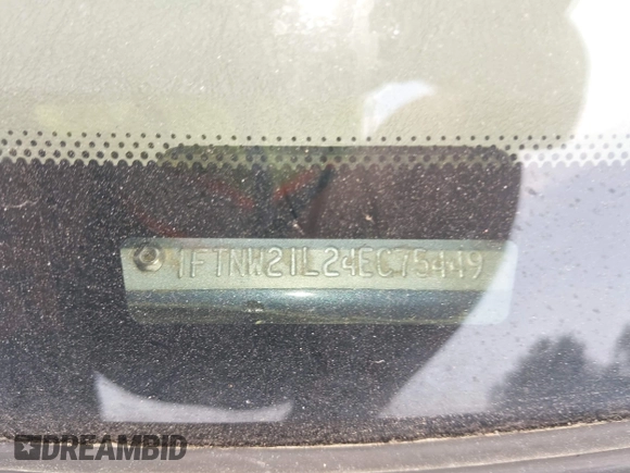 2004 Ford F-250 XL with VIN 1FTNW21L24EC75449, listed as a IAAI auction lot 42622552 with 199,431 mi miles and . Bid and sale history available at DreamBid. Image 9.