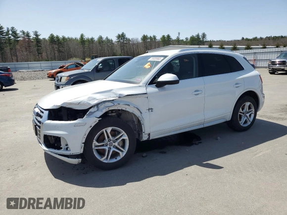 2019 Audi Q5 Premium z VIN WA1ANAFY4K2125898, wystawiony jako Copart lot #55009965 z przebiegiem Nie podano mil oraz Szkoda całkowita • Salvage title. Historia ofert i sprzedaży dostępna na DreamBid. Obrazek 1.