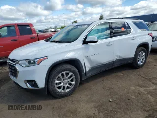 2019 Chevrolet Traverse LT Cloth z VIN 1GNERGKW7KJ285239, wystawiony jako Copart lot #57894895 z przebiegiem 75 856 mil mil oraz Czysty tytuł • Clean title. Historia ofert i sprzedaży dostępna na DreamBid. Obrazek 1.