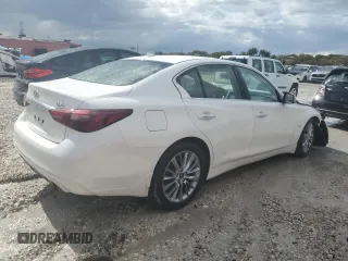 2019 Infiniti Q50 3.0t LUXE with VIN JN1EV7AP4KM518719, listed as a Copart auction lot 52397195 with 84,986 mi miles and Non Repairable. Bid and sale history available at carsss.com. Image 3.