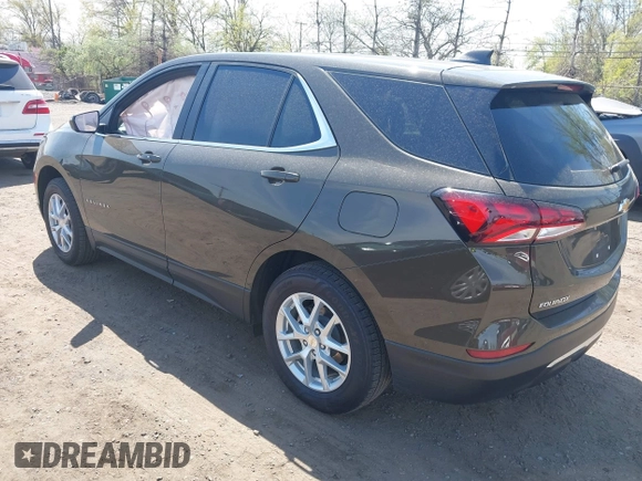 2023 Chevrolet Equinox LT with VIN 3GNAXUEG0PL248041, listed as a IAAI auction lot 42024733 with 56,458 mi miles and . Bid and sale history available at DreamBid. Image 3.