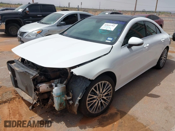 2023 Mercedes-Benz CLA 250 with VIN W1K5J4GB8PN391130, listed as a IAAI auction lot 42052752 with 20,679 mi miles and . Bid and sale history available at DreamBid. Image 18.