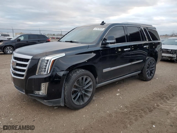 2017 Cadillac Escalade Premium Luxury with VIN 1GYS3CKJ4HR337750, listed as a Copart auction lot 87628035 with 107,142 mi miles and Clean Title. Bid and sale history available at carsss.com. Image 1.