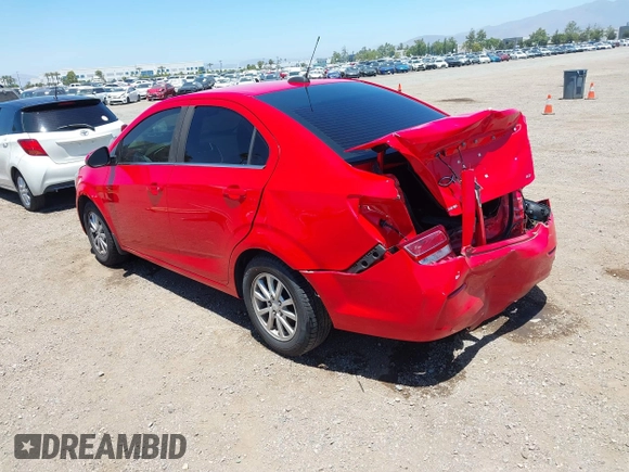 2018 Chevrolet Sonic LT with VIN 1G1JD5SG3J4123567, listed as a IAAI auction lot 42494476 with 44,431 mi miles and . Bid and sale history available at DreamBid. Image 3.