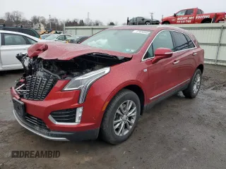 2021 Cadillac XT5 AWD Premium Luxury with VIN 1GYKNDRS2MZ151150, listed as a Copart auction lot 47026545 with 26,686 mi miles and Salvage Title. Bid and sale history available at carsss.com. Image 1.