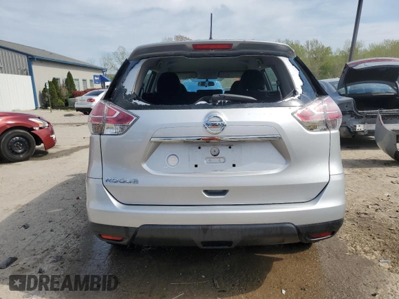2015 Nissan Rogue SV with VIN 5N1AT2MT7FC910159, listed as a Copart auction lot 53895535 with 48,047 mi miles and Salvage Title. Bid and sale history available at DreamBid. Image 6.