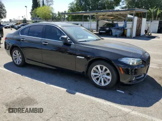 2015 BMW 5 Series 528i with VIN WBA5A5C5XFD522415, listed as a Copart auction lot 52563095 with 81,979 mi miles and Salvage Title. Bid and sale history available at carsss.com. Image 4.