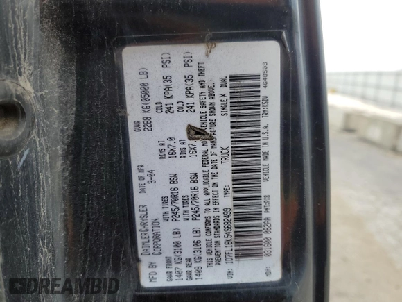 2004 Dodge Dakota z VIN 1D7FL16K54S682499, wystawiony jako Copart lot #42116895 z przebiegiem Nie podano mil oraz Nie do naprawy • Non repairable. Historia ofert i sprzedaży dostępna na DreamBid. Obrazek 12.