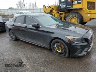 2018 Genesis G80 Sport with VIN KMHGN4JB2JU232239, listed as a Copart auction lot 41812803 with 79,720 mi miles and . Bid and sale history available at carsss.com. Image 4.