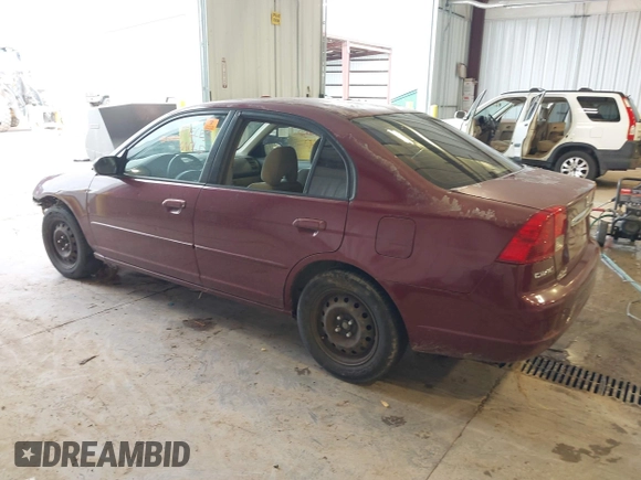 2003 Honda Civic LX with VIN 2HGES16513H609589, listed as a IAAI auction lot 42188876 with Not Provided miles and . Bid and sale history available at DreamBid. Image 3.