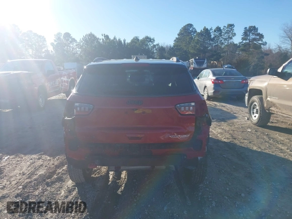 2020 Jeep Compass Trailhawk with VIN 3C4NJDDB6LT220868, listed as a IAAI auction lot 41600066 with 51,151 mi miles and . Bid and sale history available at carsss.com. Image 17.
