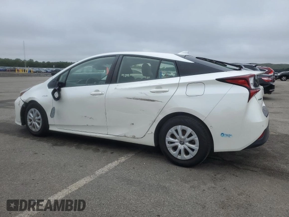 2019 Toyota Prius L Eco z VIN JTDKARFU4K3091067, wystawiony jako Copart lot #59710505 z przebiegiem 80 659 mil mil oraz Szkoda całkowita • Salvage title. Historia ofert i sprzedaży dostępna na DreamBid. Obrazek 2.