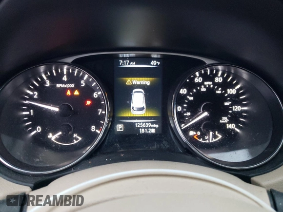 2015 Nissan Rogue SV with VIN 5N1AT2MVXFC805004, listed as a Copart auction lot 51209135 with 125,639 mi miles and Salvage Title. Bid and sale history available at DreamBid. Image 9.
