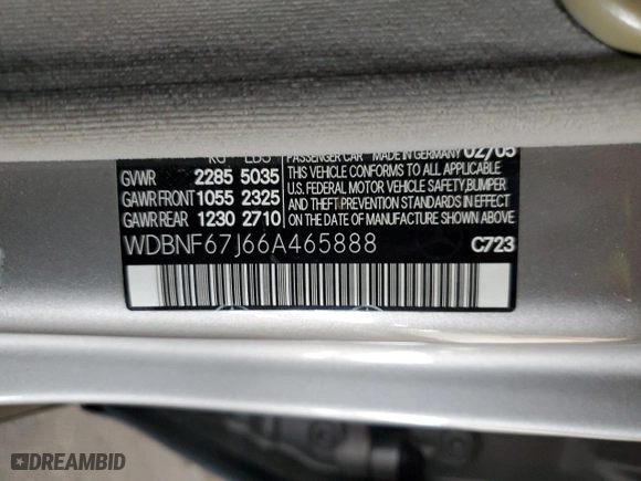 2006 Mercedes-Benz S-Class 3.7L with VIN WDBNF67J66A465888, listed as a Copart auction lot 82667354 with 108,841 mi miles and Clean Title. Bid and sale history available at carsss.com. Image 12.