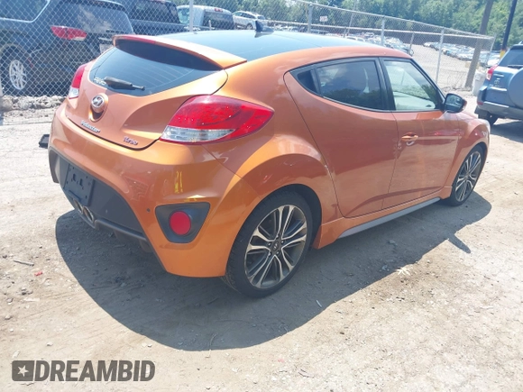 2016 Hyundai Veloster Turbo with VIN KMHTC6AE6GU273220, listed as a IAAI auction lot 42729369 with 103,933 mi miles and . Bid and sale history available at DreamBid. Image 4.