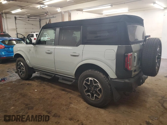 2022 Ford Bronco with VIN 1FMEE5DP1NLB37039, listed as a Copart auction lot 46479505 with 17,494 mi miles and Salvage Title. Bid and sale history available at DreamBid. Image 2.
