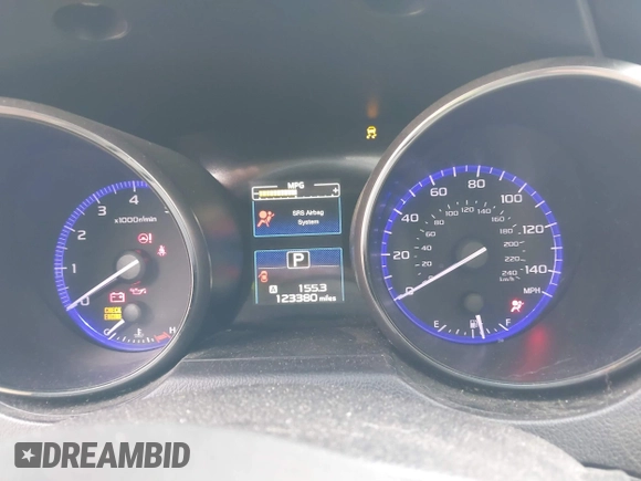 2017 Subaru Legacy Premium with VIN 4S3BNAD68H3066627, listed as a IAAI auction lot 41068153 with 123,380 mi miles. Bid and sale history available at carsss.com. Image 7.