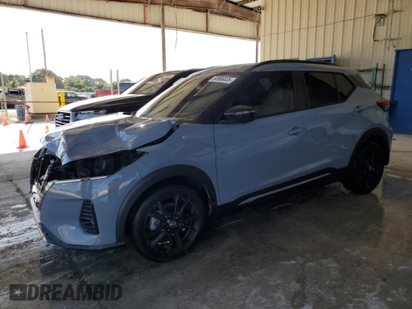 2023 Nissan Kicks SR with VIN 3N1CP5DV8PL567634, listed as a Copart auction lot 50966835 with 36,939 mi miles and Salvage Title. Bid and sale history available at carsss.com. Image 1.