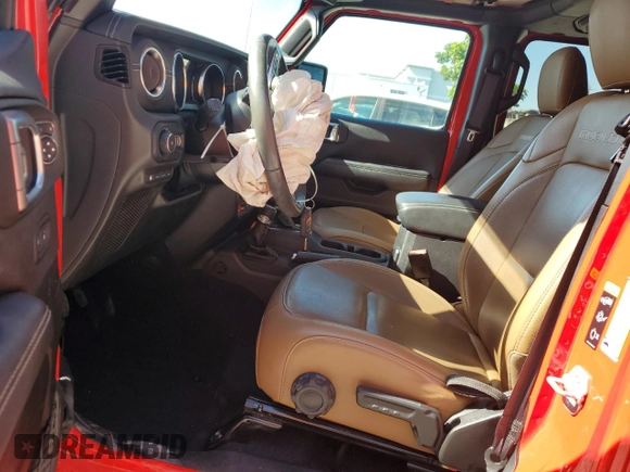 2022 Jeep Wrangler Unlimited Rubicon with VIN 1C4JJXR63NW187448, listed as a Copart auction lot 52911385 with 32,442 mi miles and Salvage title. Bid and sale history available at DreamBid. Image 7.