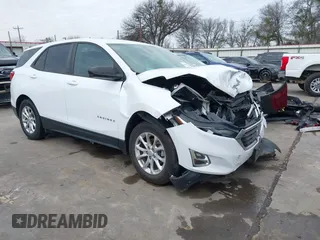 2020 Chevrolet Equinox LS with VIN 3GNAXHEV3LS716138, listed as a IAAI auction lot 41560566 with 87,671 mi miles. Bid and sale history available at carsss.com. Image 1.