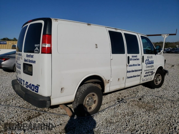 2012 Chevrolet Express Cargo z VIN 1GCWGFCAXC1184326, wystawiony jako Copart lot #88801015 z przebiegiem 393 415 mil mil oraz Szkoda całkowita • Salvage title. Historia ofert i sprzedaży dostępna na DreamBid. Obrazek 3.