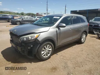 2016 Kia Sorento LX with VIN 5XYPGDA50GG176997, listed as a Copart auction lot 57145815 with 108,203 mi miles and Salvage title. Bid and sale history available at DreamBid. Image 1.