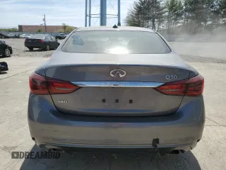 2019 Infiniti Q50 Luxe with VIN JN1EV7AR4KM558896, listed as a Copart auction lot 54249545 with 96,696 mi miles and Salvage title. Bid and sale history available at DreamBid. Image 6.