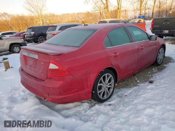 2012 Ford Fusion SEL with VIN 3FAHP0JA4CR180759, listed as a IAAI auction lot 41331221 with 177,500 mi miles. Bid and sale history available at carsss.com. Image 4.