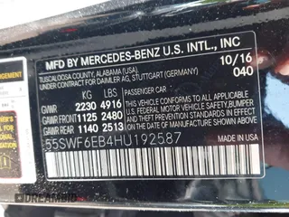 2017 Mercedes-Benz C 43 AMG z VIN 55SWF6EB4HU192587, wystawiony jako IAAI lot #42265221 z przebiegiem 87 243 mil mil oraz . Historia ofert i sprzedaży dostępna na DreamBid. Obrazek 9.