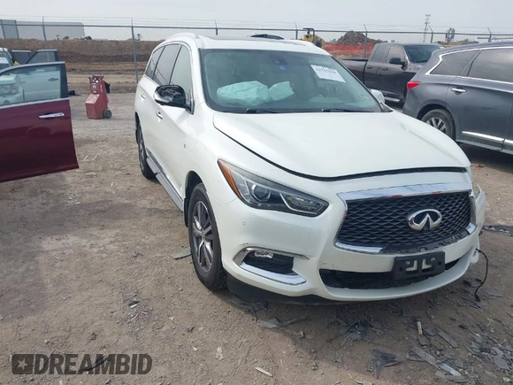 2017 Infiniti QX60 with VIN 5N1DL0MM7HC552378, listed as a IAAI auction lot 41735550 with 113,578 mi miles and . Bid and sale history available at DreamBid. Image 1.