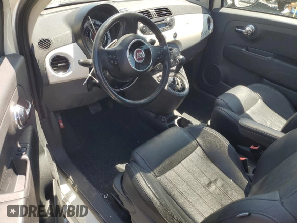 2012 FIAT 500 Lounge with VIN 3C3CFFCR5CT122857, listed as a Copart auction lot 64419545 with 97,605 mi miles and Salvage title. Bid and sale history available at DreamBid. Image 8.