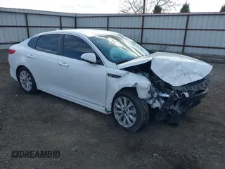 2017 Kia Optima LX with VIN 5XXGT4L39HG122708, listed as a IAAI auction lot 42024524 with 94,768 mi miles and . Bid and sale history available at carsss.com. Image 1.