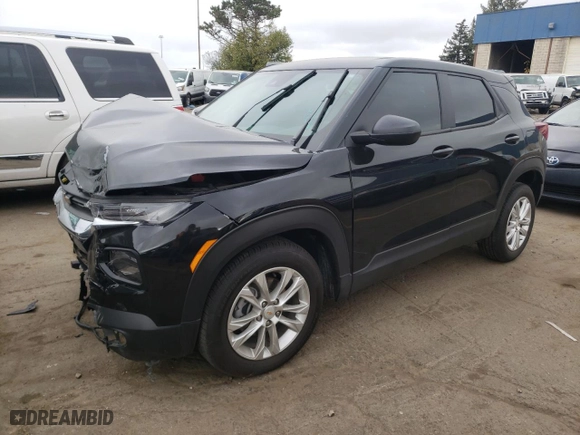 2023 Chevrolet TrailBlazer LS with VIN KL79MNSL1PB048425, listed as a Copart auction lot 77702014 with 18,707 mi miles and Salvage Title. Bid and sale history available at carsss.com. Image 1.
