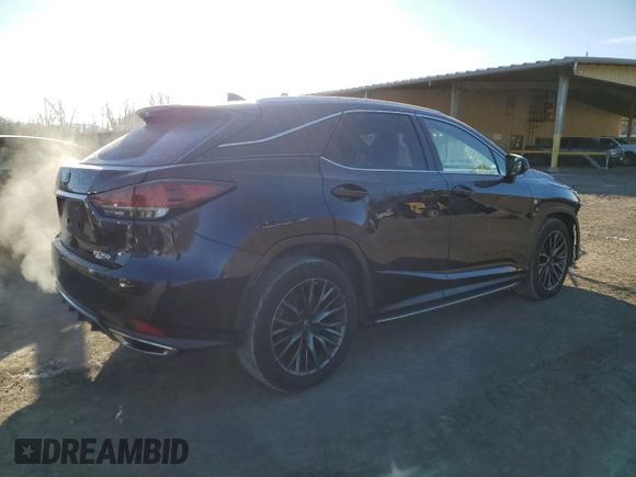 2021 Lexus RX with VIN 2T2YZMDA2MC283625, listed as a Copart auction lot 45634655 with 57,460 mi miles and Salvage Title. Bid and sale history available at carsss.com. Image 3.
