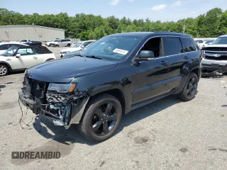 2016 Jeep Grand Cherokee Overland with VIN 1C4RJFCG5GC343864, listed as a Copart auction lot 60892615 with 97,133 mi miles and Salvage title. Bid and sale history available at DreamBid. Image 1.