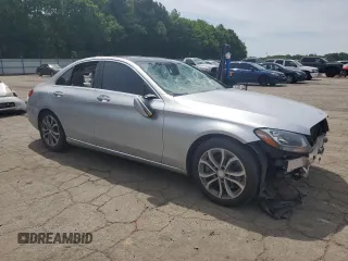2017 Mercedes-Benz C 300 with VIN WDDWF4JB2HR253222, listed as a Copart auction lot 56388125 with 105,591 mi miles and Salvage title. Bid and sale history available at DreamBid. Image 4.