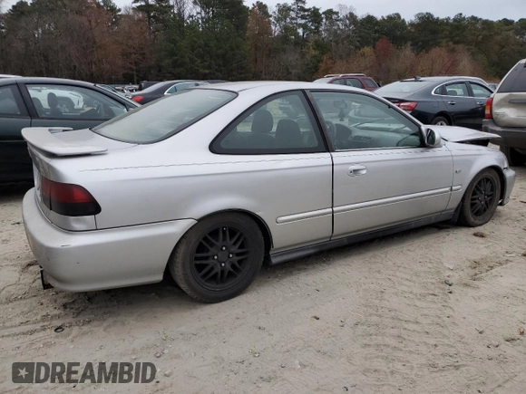 1999 Honda Civic EX with VIN 1HGEJ8144XL022418, listed as a Copart auction lot 80667884 with 147,471 mi miles and Salvage Title. Bid and sale history available at carsss.com. Image 3.