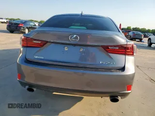 2015 Lexus IS 250 with VIN JTHBF1D25F5066322, listed as a Copart auction lot 55845715 with 78,881 mi miles and Salvage title. Bid and sale history available at DreamBid. Image 6.