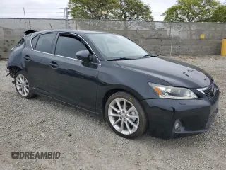 2011 Lexus CT 200h with VIN JTHKD5BH6B2029571, listed as a Copart auction lot 55640485 with 182,372 mi miles and Salvage Title. Bid and sale history available at DreamBid. Image 4.