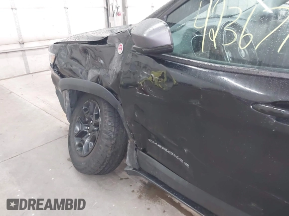 2019 Jeep Cherokee Trailhawk with VIN 1C4PJMBX9KD456748, listed as a IAAI auction lot 42367186 with 91,665 mi miles and . Bid and sale history available at DreamBid. Image 6.