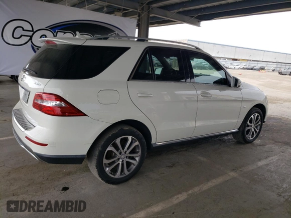 2012 Mercedes-Benz M ML 350 with VIN 4JGDA5HB7CA035730, listed as a Copart auction lot 49818845 with 145,266 mi miles and Clean Title. Bid and sale history available at carsss.com. Image 3.