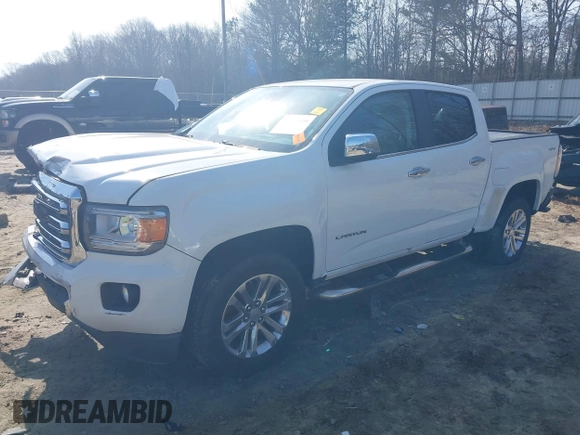 2015 GMC Canyon 4WD SLT with VIN 1GTG6CE30F1269698, listed as a IAAI auction lot 41508606 with 83,566 mi miles. Bid and sale history available at carsss.com. Image 2.